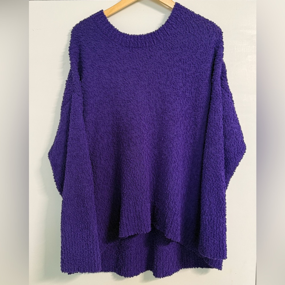 Seven7 Bouclé Sweater XXL Prism Violet Purple Relaxed Cozy Knit